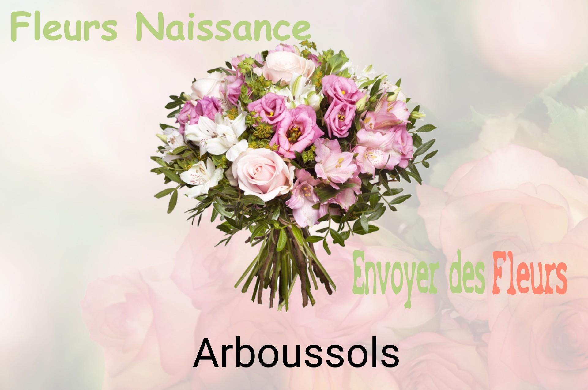 Bouquet de fleurs de naissance livré à Arboussols